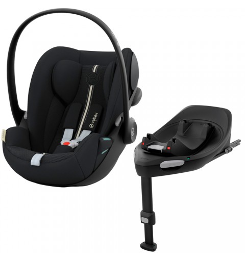 Cybex Cloud G i-Size - rozkładany fotelik samochodowy zestaw z bazą isofix 0-13 kg | Plus Moon Black